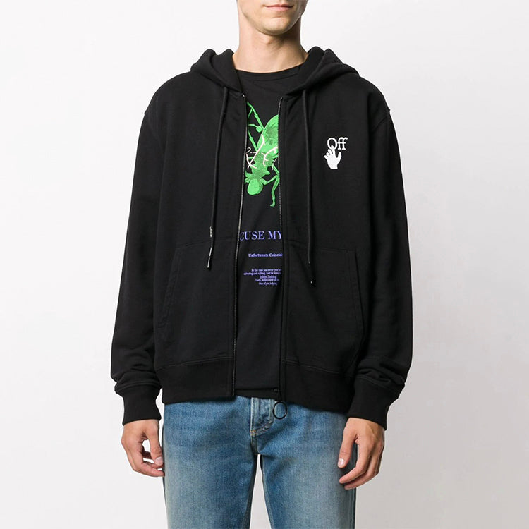 Men's Off-White Logo Black OMBE001F20FLE0051001