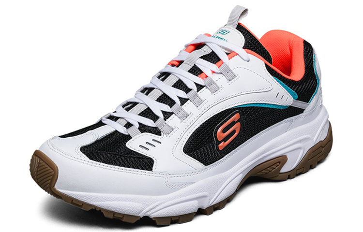 Skechers Stamina Running Shoes White/Black/Orange 237068-WBK