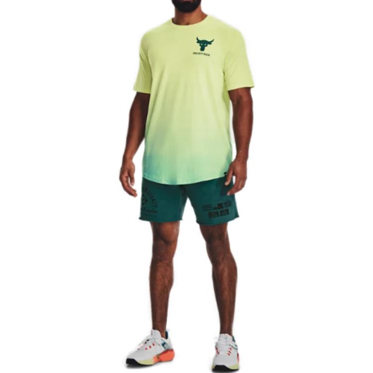 Under Armour Project Rock Fade T-shirt 'Yellow Green' 1378906-391