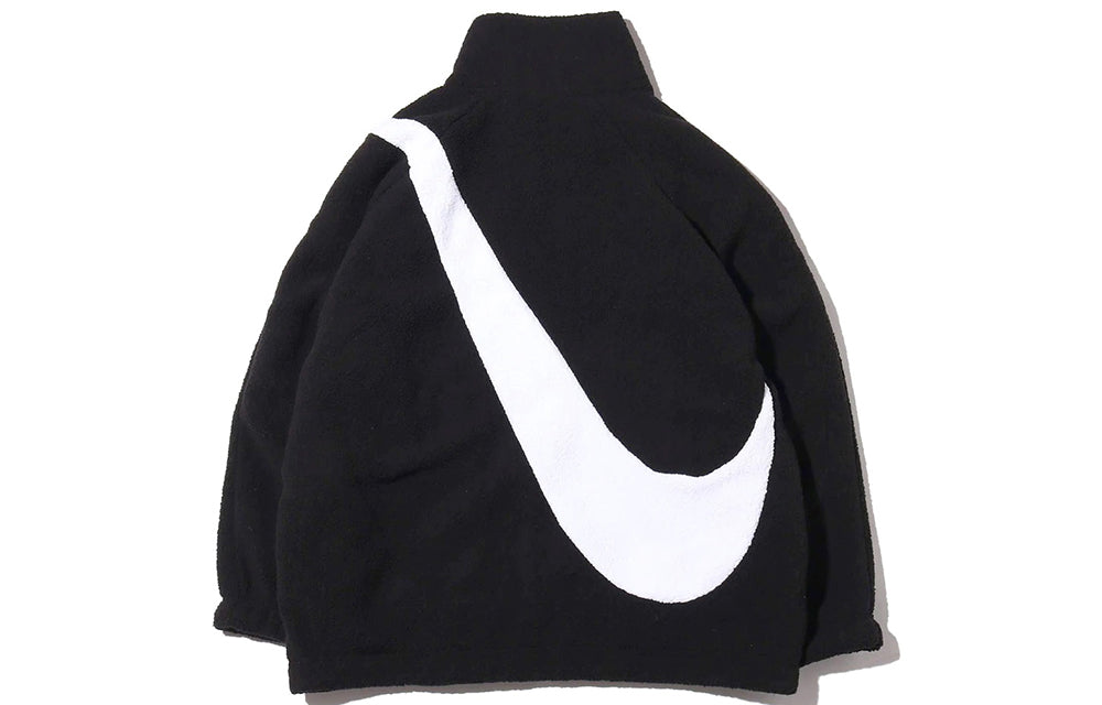 (WMNS) Nike Big Swoosh Large Logo lamb's wool Reversible Jacket US Edition Black CI8937-010