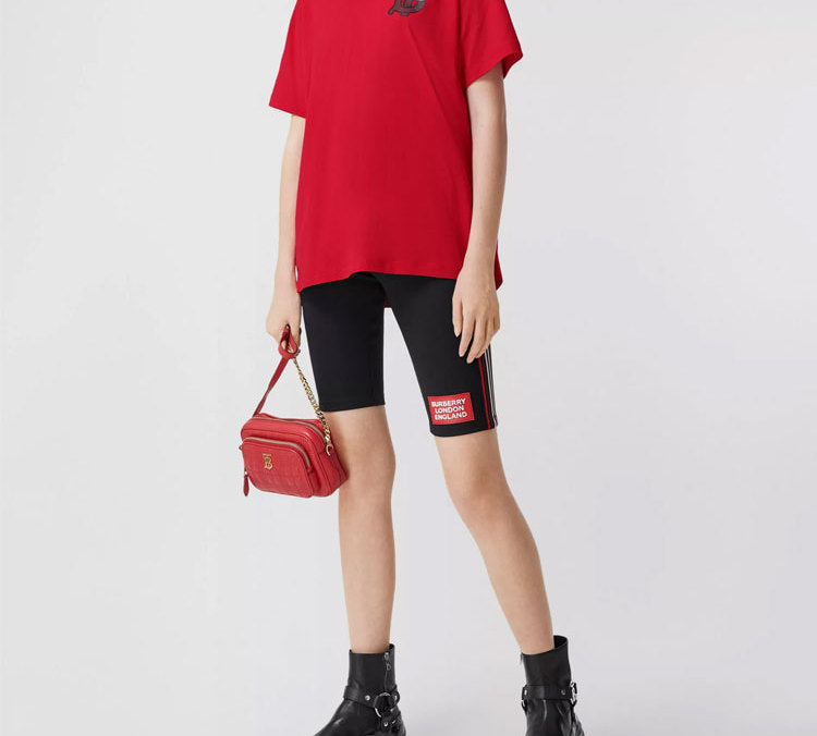 Burberry TB Logo Printing Cotton Short Sleeve Red 80248771