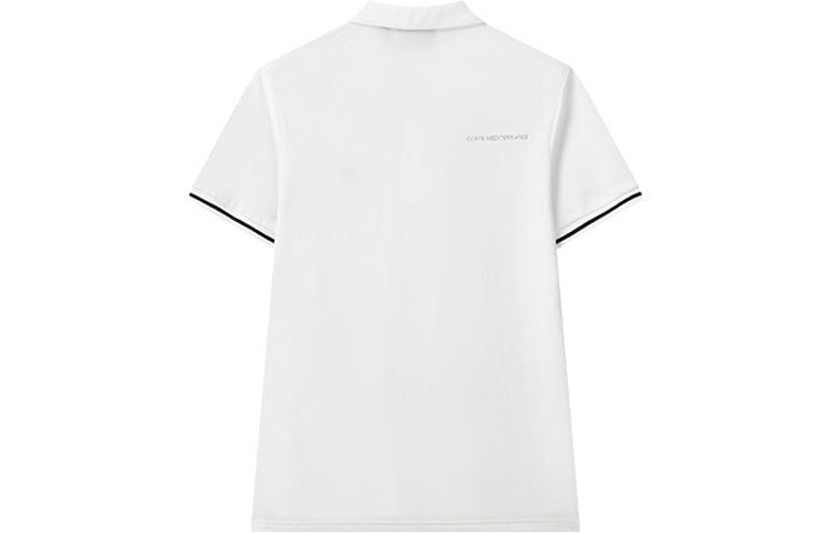 FILA Embroidery Logo Sports Short Sleeve Polo White F51M128114F-WT