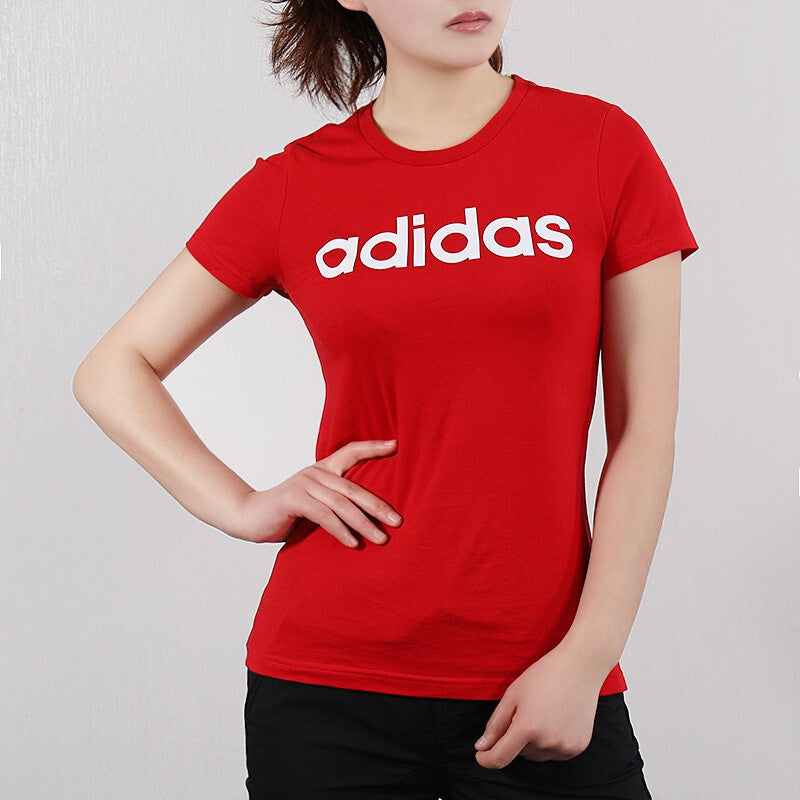(WMNS) adidas neo T-shirt 'Red' DZ7677