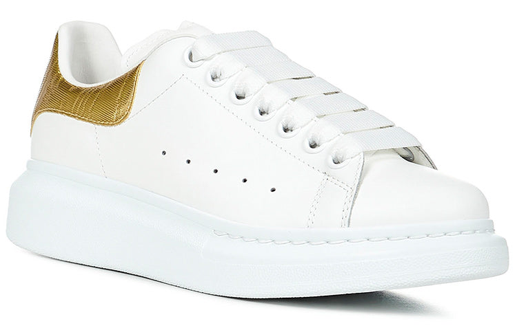 (WMNS) Alexander McQueen Oversized Sneakers 'White Gold' 676702WIAFH9075