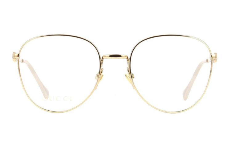 Gucci Horsebit Metallic Round Frame Optical Glasses Frame Gold Color Unisex GG0880O-001
