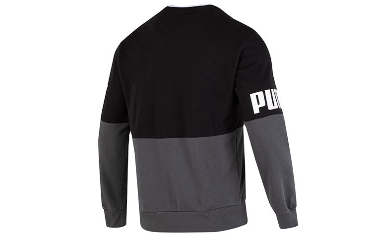 PUMA Power Colorblock Crew Long Tee 'Black' 676666-01