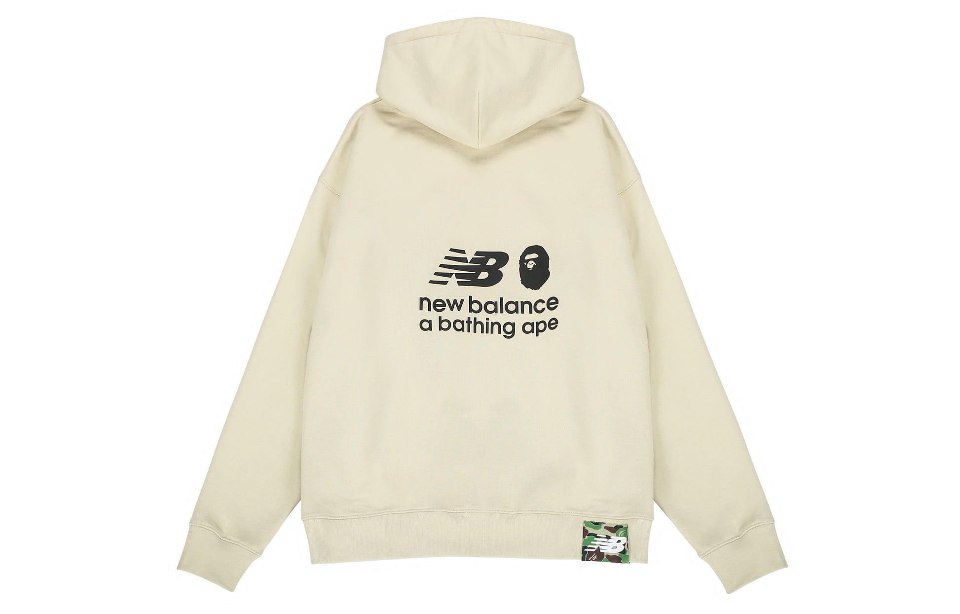 New Balance x A Bathing Ape Relaxed Fit Pullover Hoodie Asia Sizing 'Beige Green' BPSW0000-BGX
