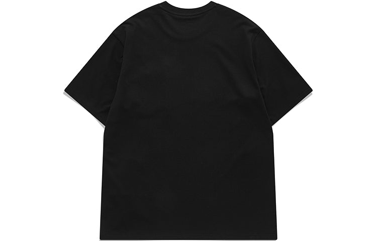Men's FILA FUSION Round Neck Short Sleeve Dark Black T-Shirt T11M123106A-BK