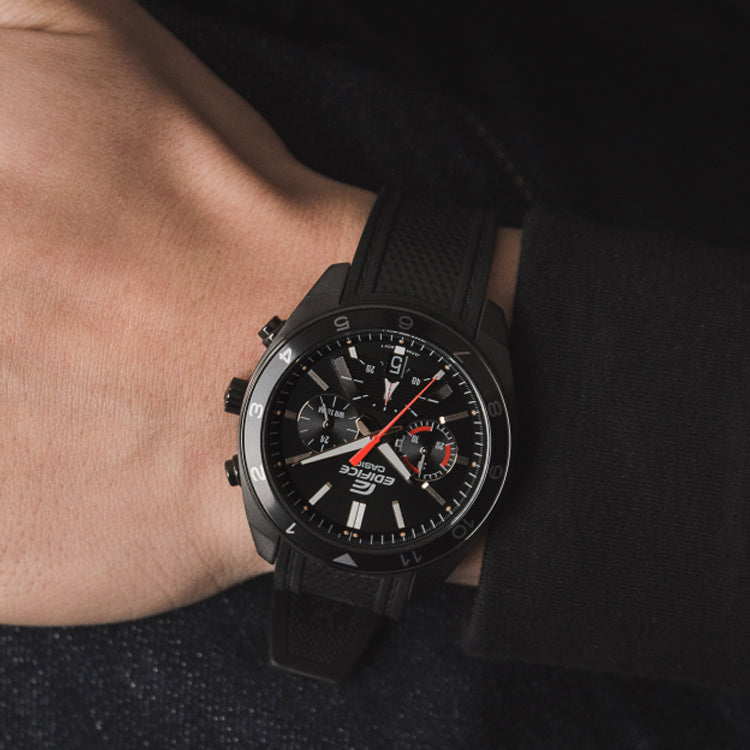 CASIO EDIFICE Racing Style Waterproof Mens Black Analog EFV-590PB-1AVUPF