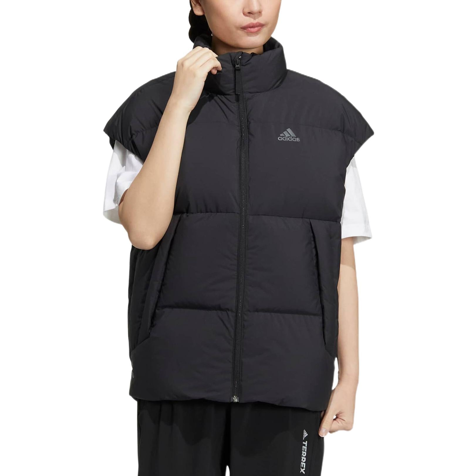 (WMNS) adidas Down Vest Asia Sizing 'Black' HR5237