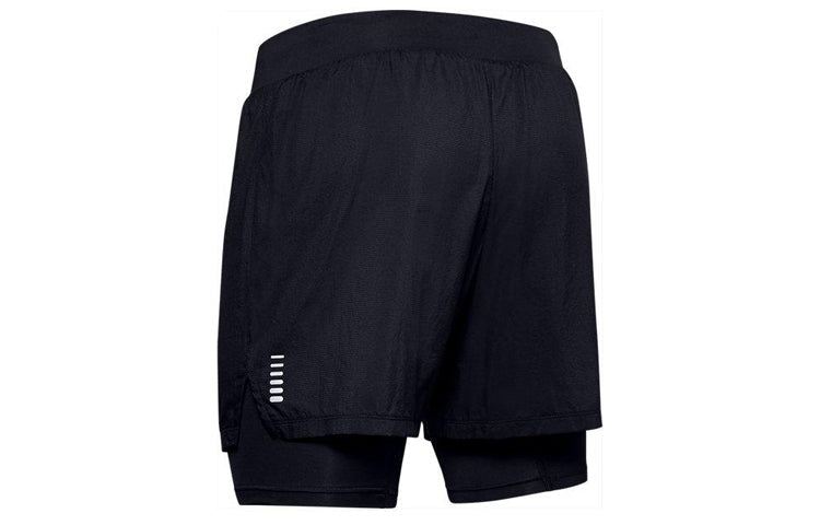 Under Armour Qualifier SpeedPocket 2-in-1 Shorts 'Black' 1355449-001