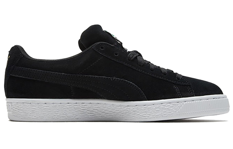 PUMA Suede Low Casual Board Shoes Black/Gold 352634-87