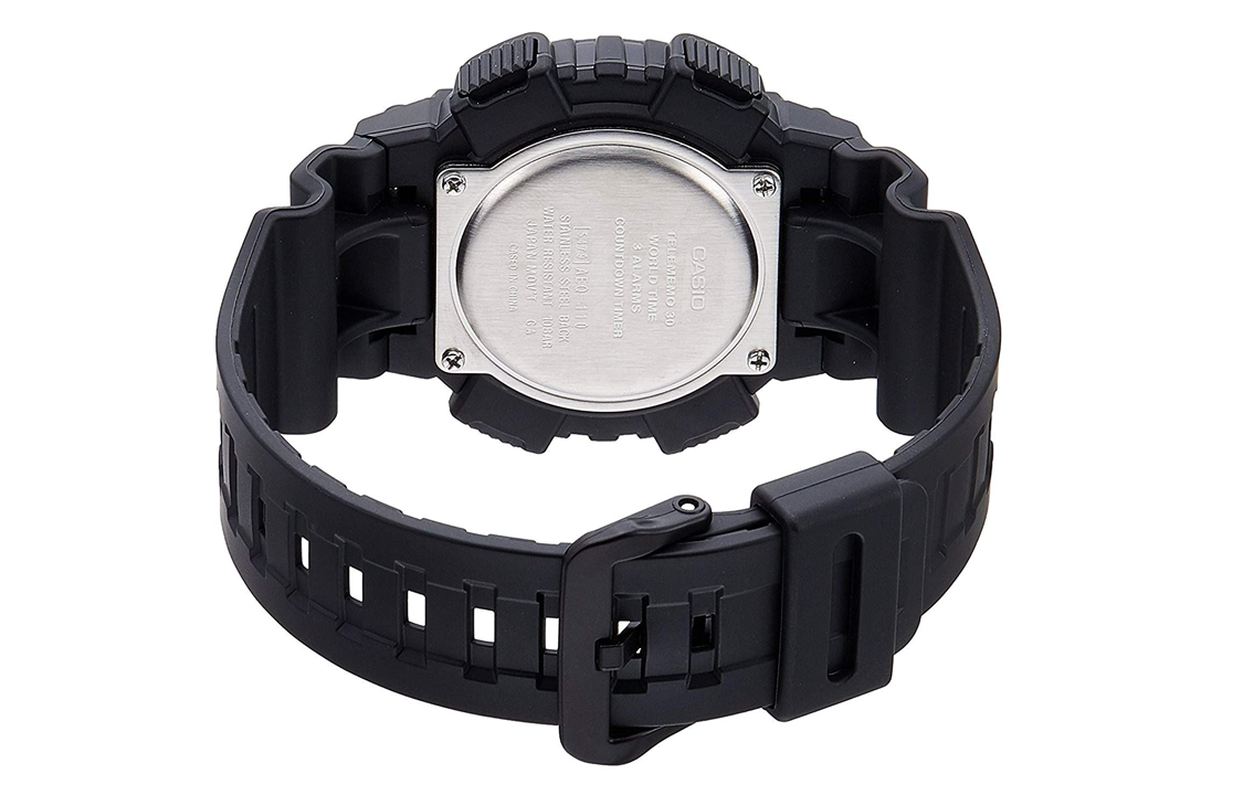 CASIO G Shock Sports Waterproof Mens BlackGreen Analog/Digital Combo AEQ-110W-3A