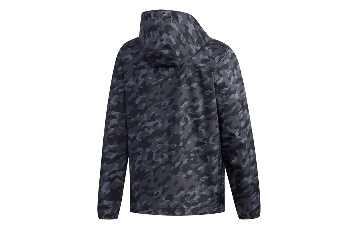 adidas Ai Wb Camo Camouflage Windproof Casual Sports Hooded Jacket Black EH3803