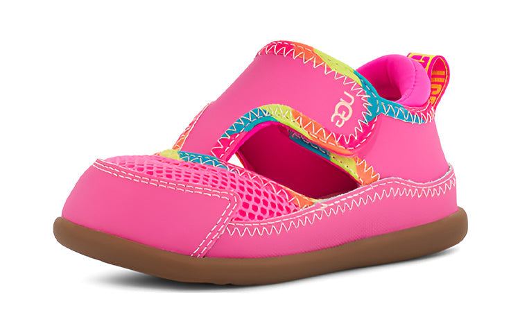 (TD) UGG Delta Closed Toe Sandal 'Pink Rainbow' 1117242T-PINK