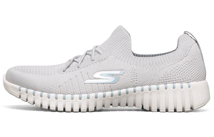 (WMNS) Skechers Go Walk Smart Running Shoes Gray/White/Blue 124051-GYBL