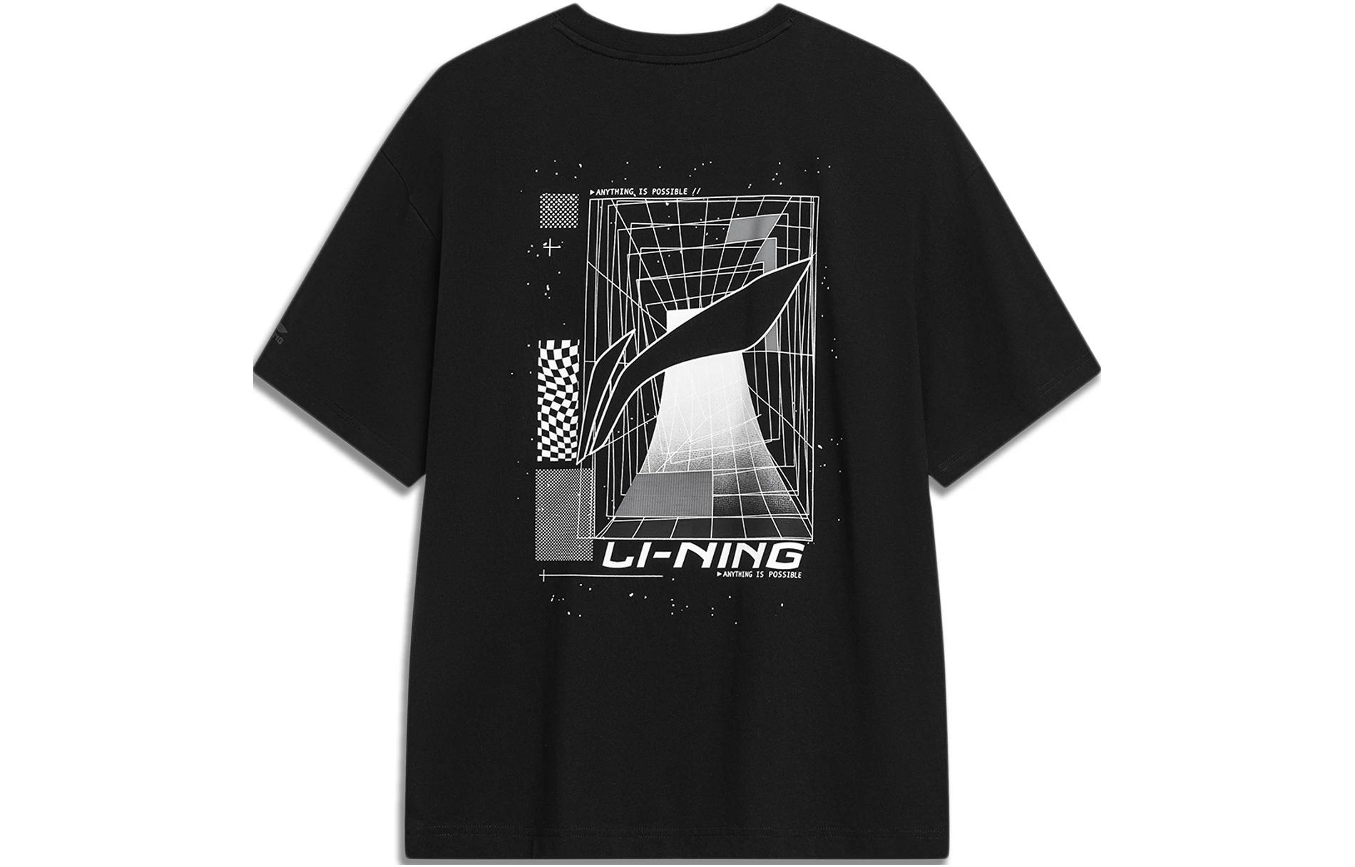 Li-Ning Anything Is Possible Graphic T-shirt 'Black White' AHST751-2