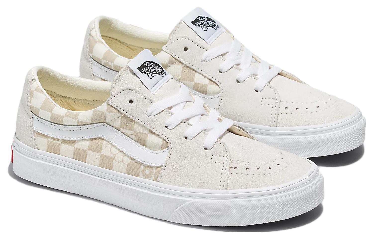 (WMNS) Vans Sk8-Low Floral Check 'White' VN0009QRFS8