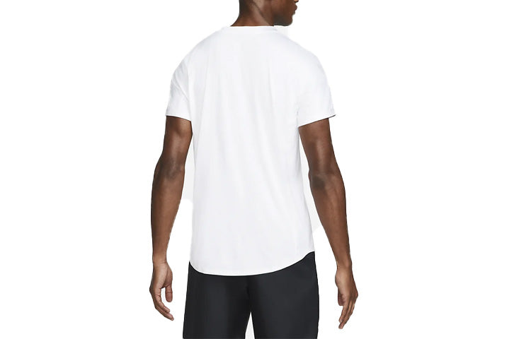 Men's Nike Solid Color Logo Printing Round Neck Pullover Short Sleeve White T-Shirt DA4322-100