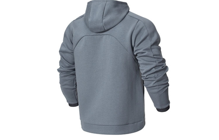 New Balance Logo Sportswear Tech Fleece Windrunner Jacket Asia Sizing 'Grey Black' AMJ21178-LED