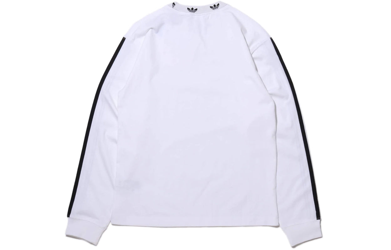 adidas originals Trefoil Rib Ls Sweatshirt For Men White FM1507