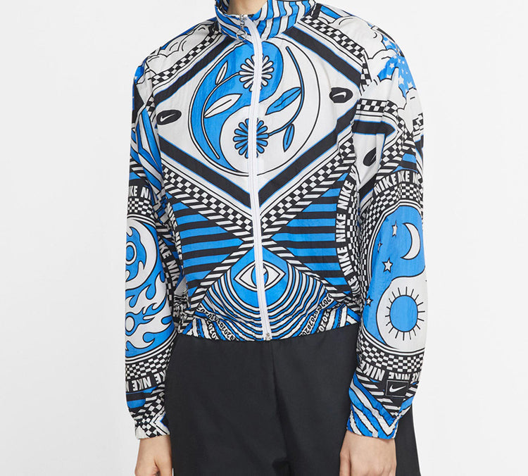 (WMNS) Nike Sportswear Printing Jacket Blue Light blue CJ3882-435