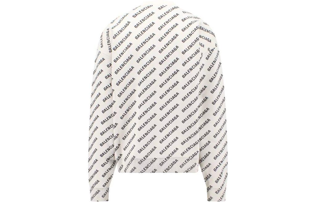 Balenciaga Mini Allover Logo Sweater 'White Black' 736247T32339054
