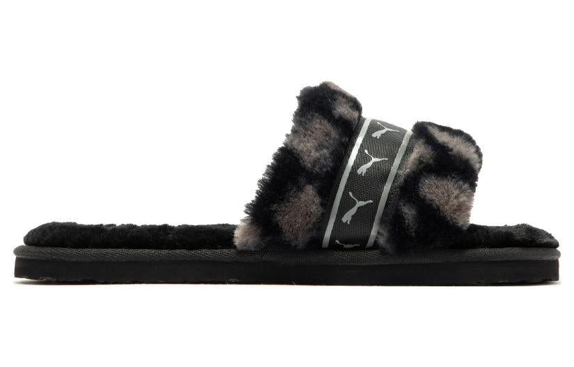 (WMNS) PUMA Fluff Remix Animal BX 'Black Grey' 390970-02