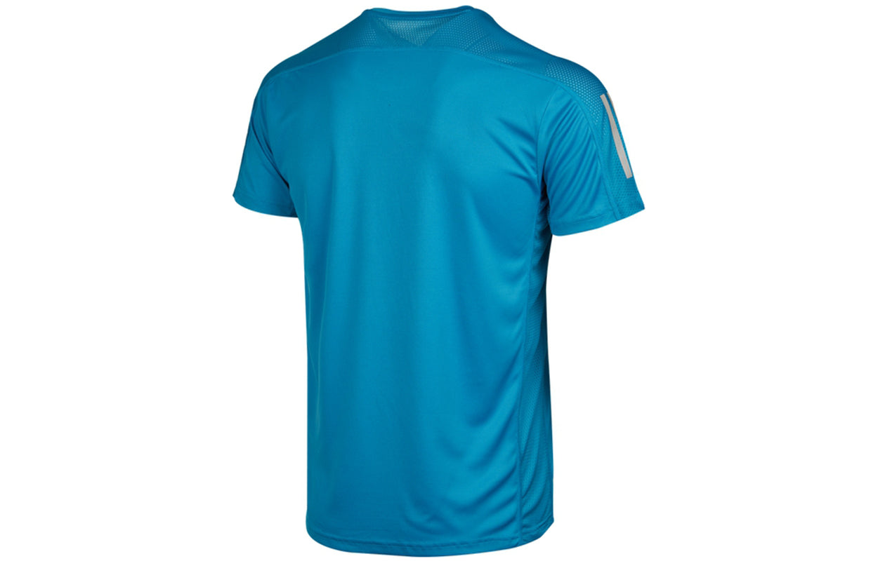 adidas Own the Run Tee Sports Training Quick Dry Round Neck Short Sleeve Blue H34492