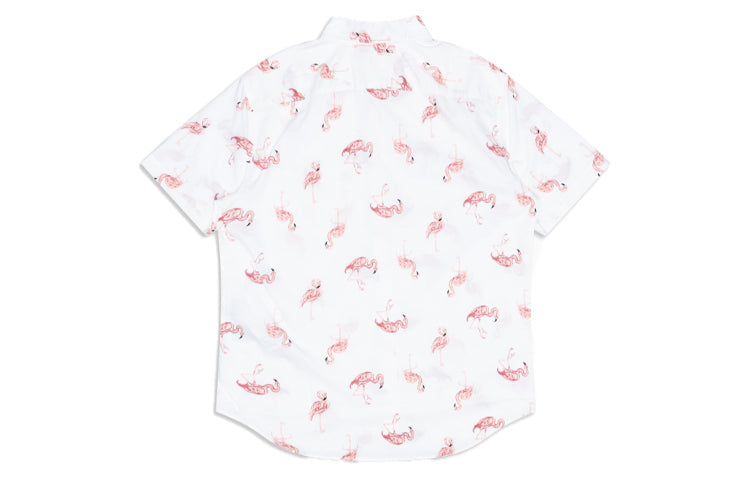 Men's Levis HAILEY AND JADEN Series Printing Short Sleeve Shirt White 86624-0004