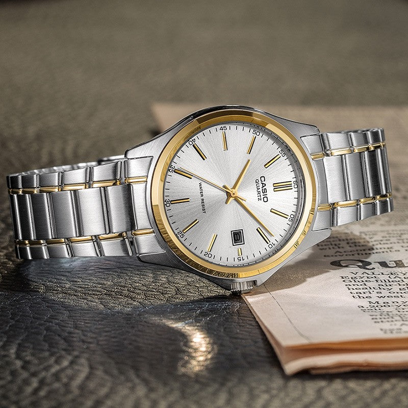CASIO ENTICER&VINTAGE Series Classic Vintage Simplistic Casual Fashion Couple Silver Analog MTP-1183G-7A&LTP-1183G-7A