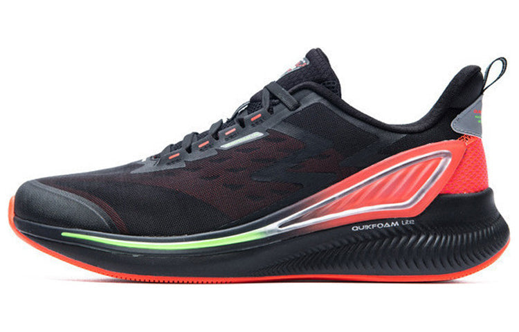 361 Degrees QU!K LITE Lightweight Breathable Running Shoes 'Black Red Green' 572032218-9