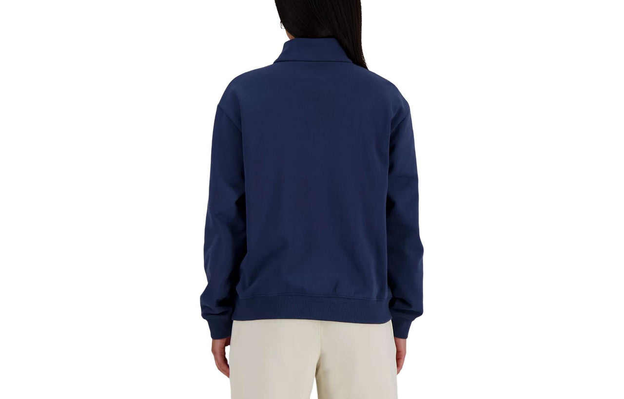 (WMNS) New Balance Sportswear Greatest Hits Quarter Zip Top Asia Sizing 'Navy' WT41538-NNY