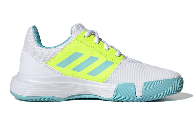 (GS) adidas Courtjam J 'White Blue Green' FX1489