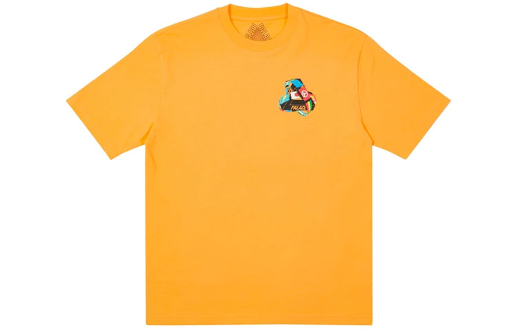 PALACE National Flag Triangle Print Short Sleeve Pattern Printing Orange T-Shirt P20TS096