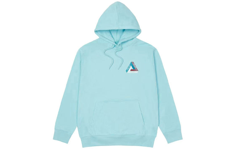 PALACE Triangle Logo hooded Long Sleeves Unisex Light Blue P19HD089