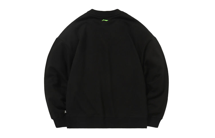 (WMNS) Li-Ning x Disney Cartoon Printed Loose Pullover 'Black' AWDQ244-1