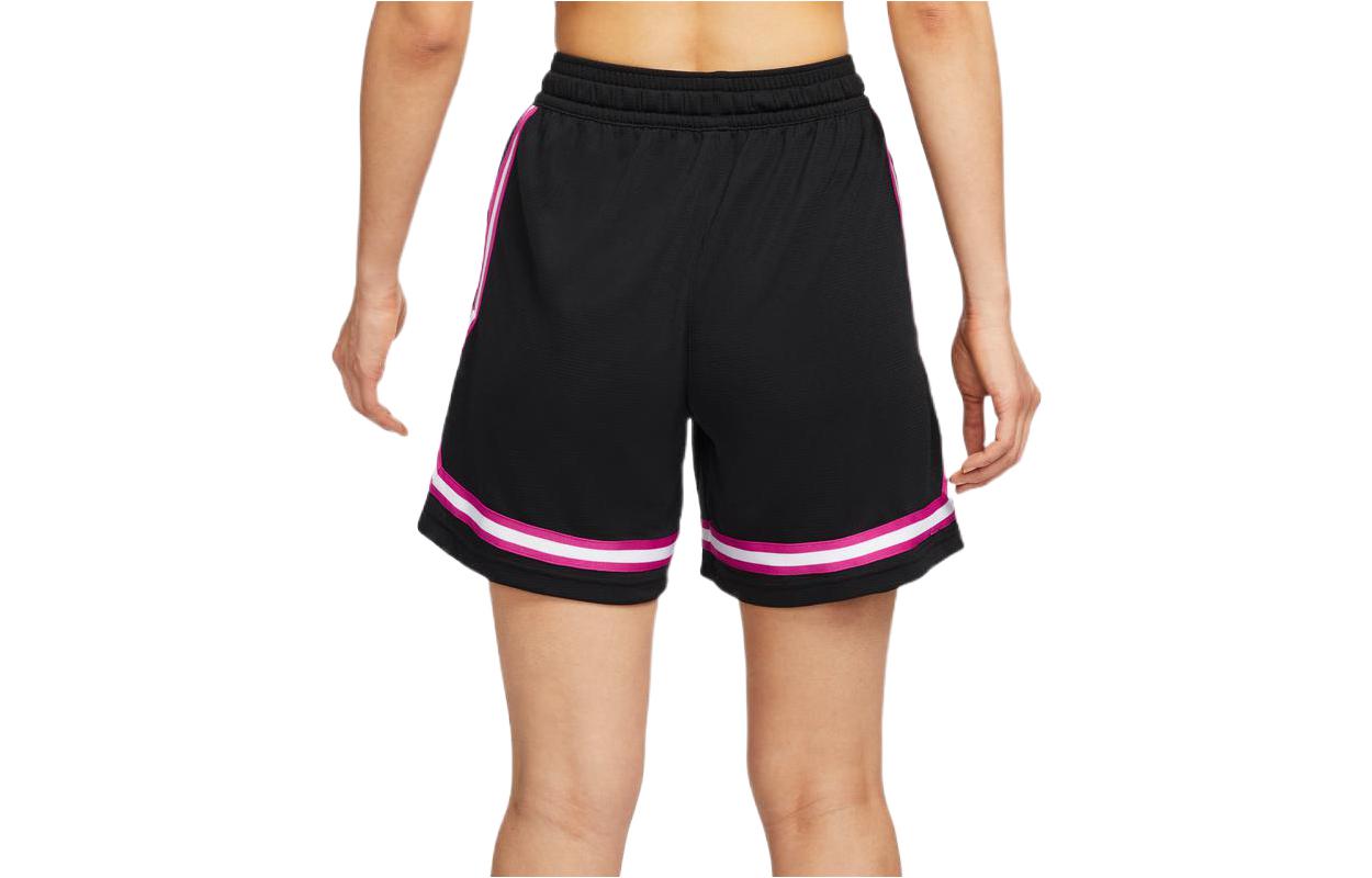 (WMNS) Nike Fly Crossover Embroidered Logo Colorblock Lacing Sports Shorts Black DH7326-011