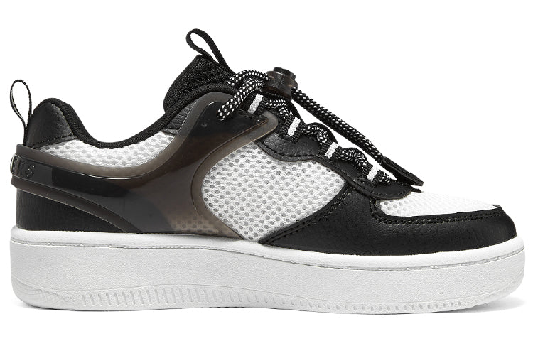 (GS) Skechers Casual Skateboard Shoes 'White Black' 310142L-BKW