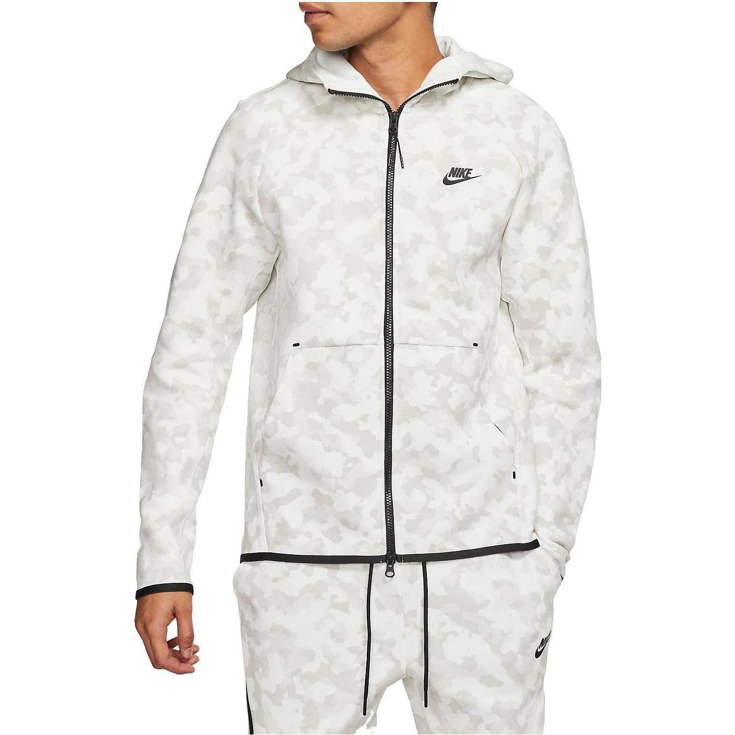 Nike Tech Camo Zip Hoodie 'Summit White' CJ5975-121