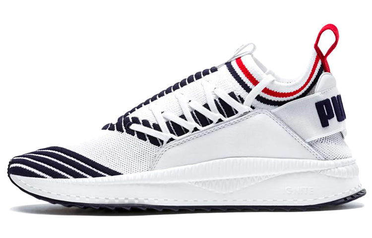 PUMA Evolution Tsugi Jun Sport Stripes Low Running Shoes Black/White 367519-01