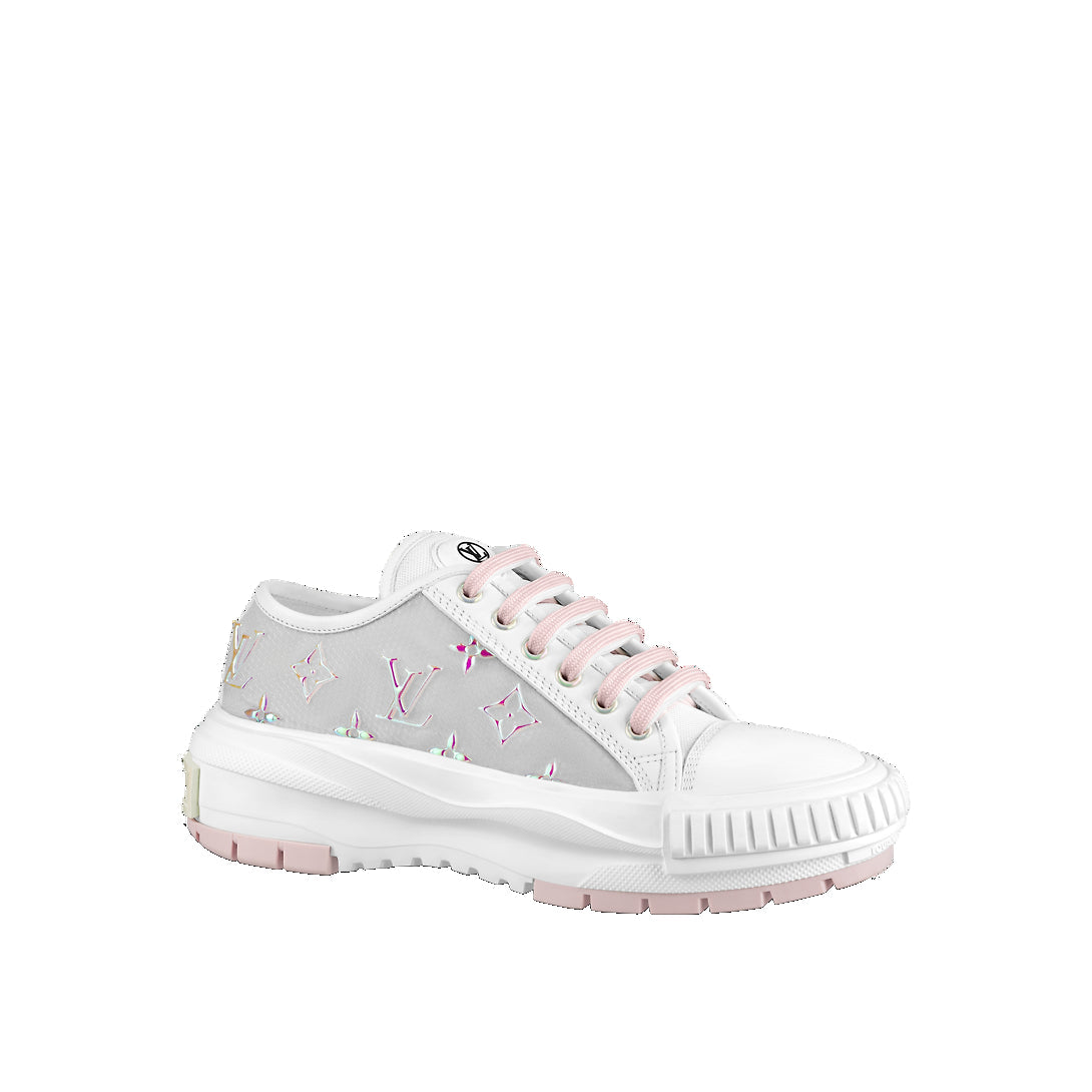 (WMNS) LOUIS VUITTON LV Squad Sneakers 'White Grey Pink' 1AA15L