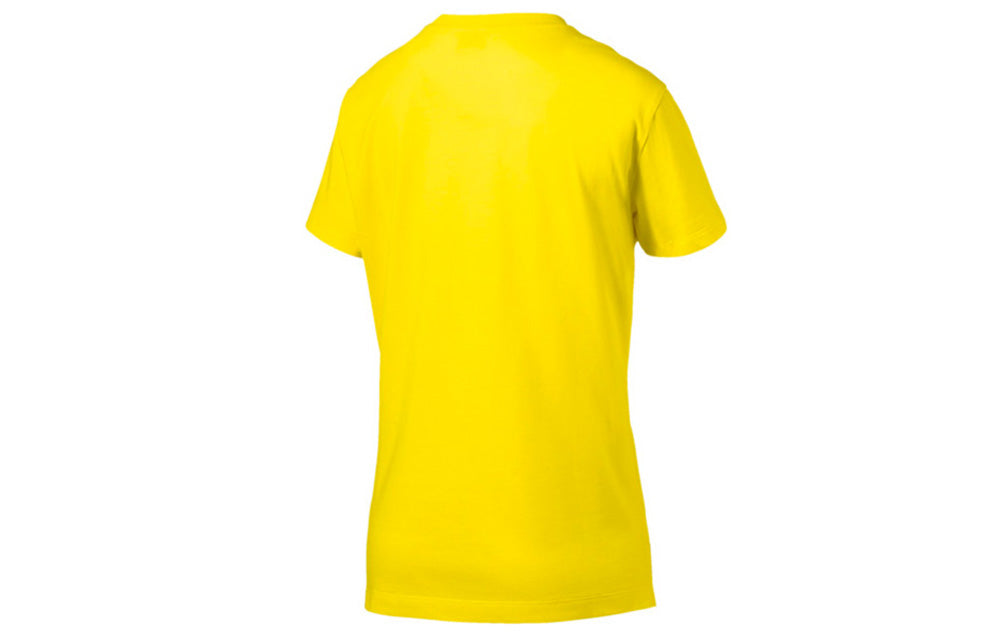 (WMNS) PUMA Casual Round Neck Short Sleeve Fluorescence Yellow 579406-36