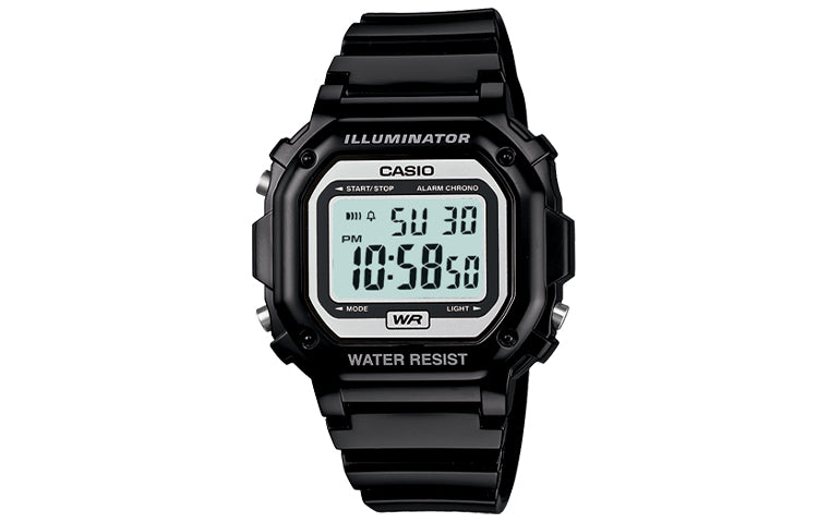 CASIO Waterproof Unisex Mens Black Digital F-108WHC-1A