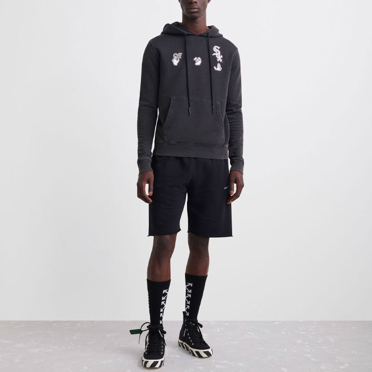 Off-White x MLB x New Era Tripartite Crossover Hoodie 'Dark Grey' OMBB034G21FLE0041001