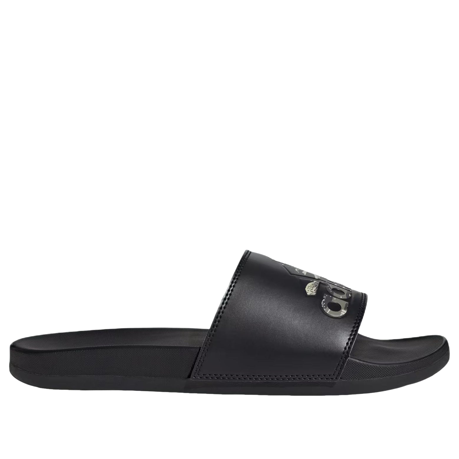 adidas Adilette Comfort Slides 'Core Black Silver Pebble Core Black' JP7083