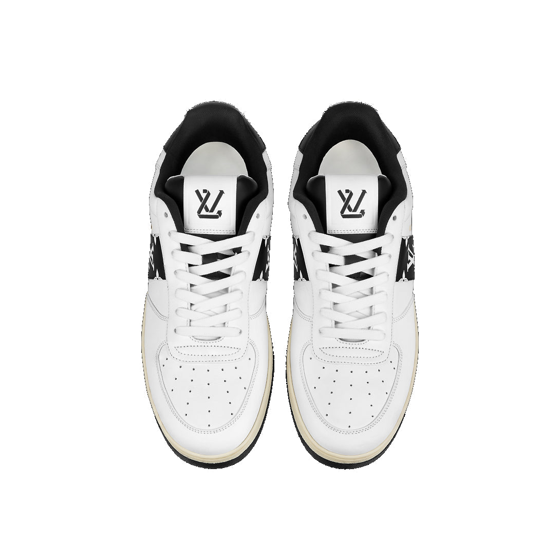 LOUIS VUITTON Rivoli Sneakers 'White with Black Side Monogram Band' 1AAVAH