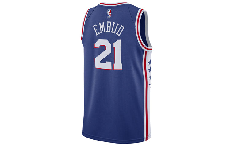 Nike NBA Icon Edition SW Fan Edition Philadelphia 76ers Basketball Vest Blue 864501-498