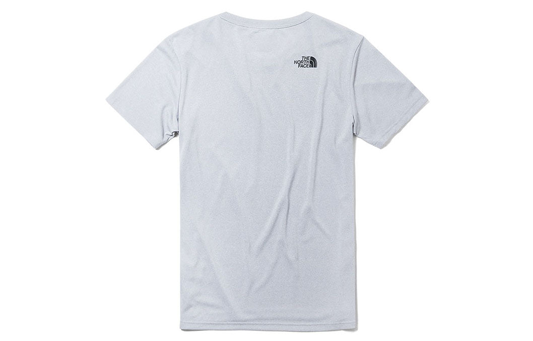 Men's THE NORTH FACE logo Round Neck Short Sleeve light grey 3V7A-DYX