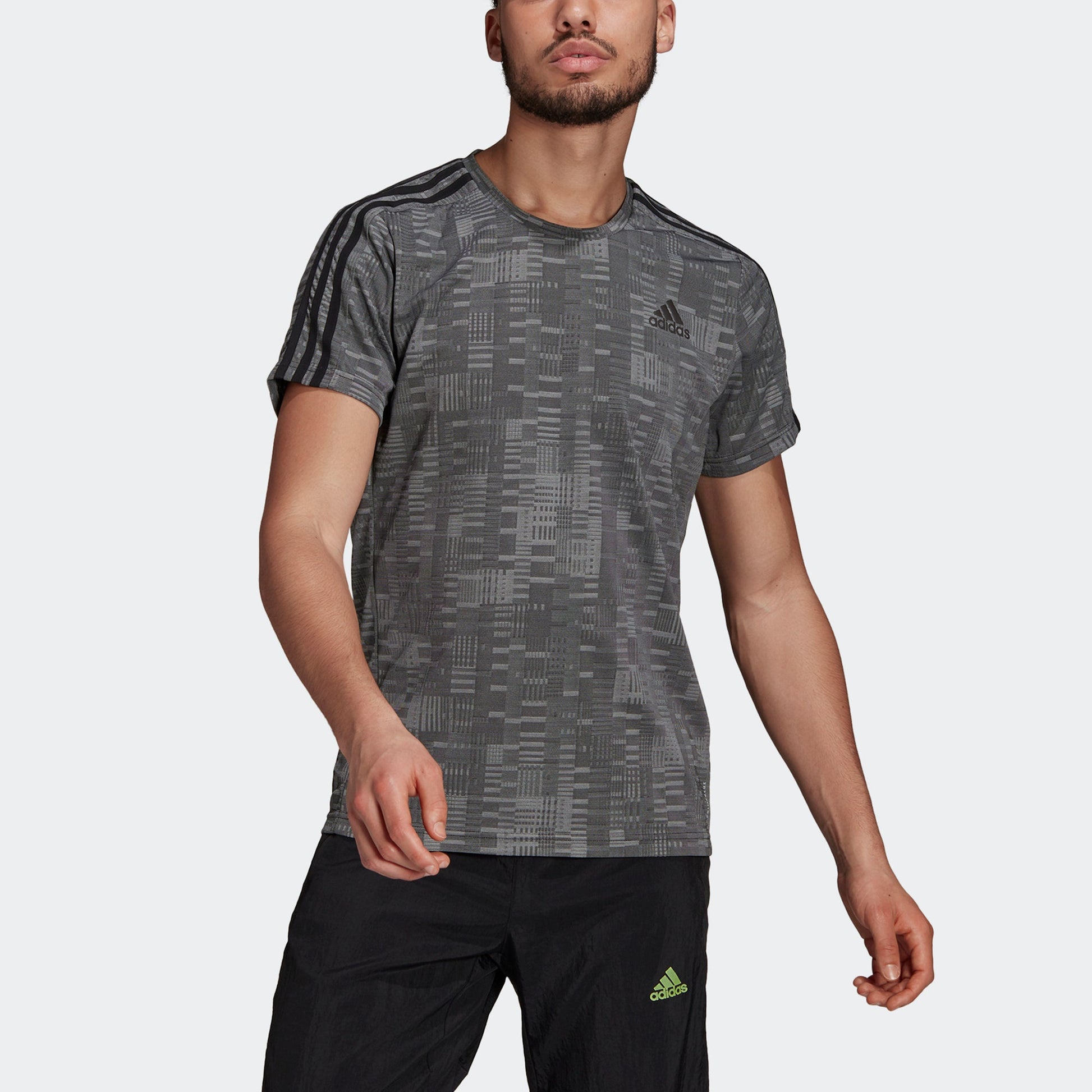 adidas Running Sports Round Collar Male Black GK5748